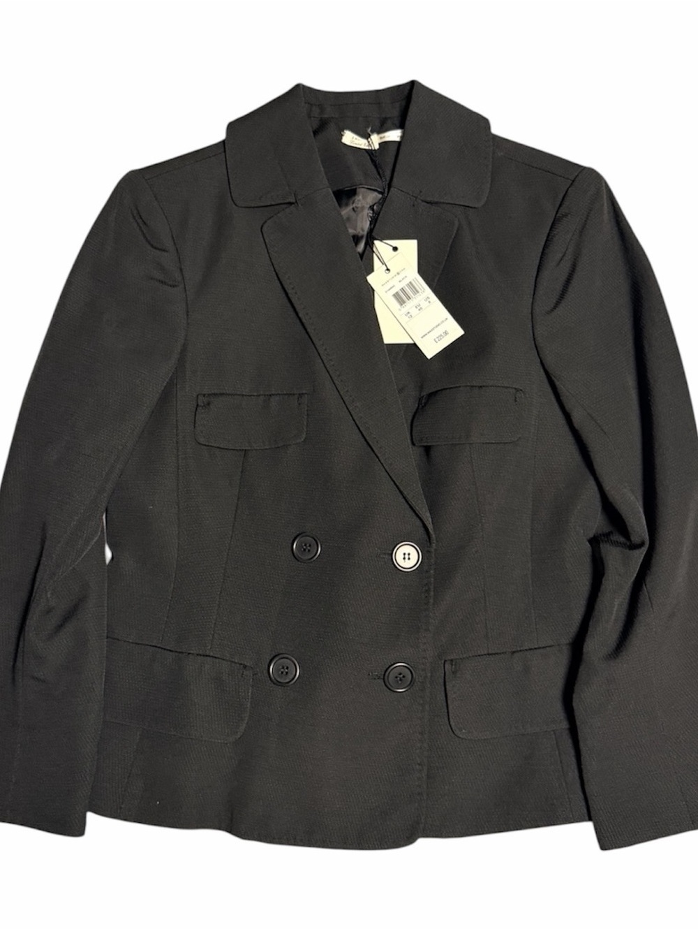 NWT! Leon MaxClassic Black Double-Breasted Women's Blazer